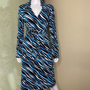Wrap Around Design Print Dress
